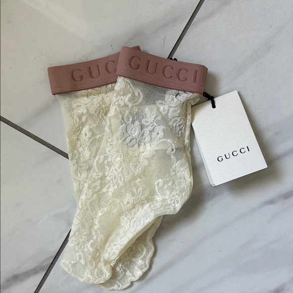 Gucci Accessories - Gucci Lace Socks in Cream